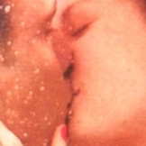 rephotographed found images of people kissing