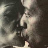 rephotographed found images of people kissing