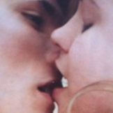 rephotographed found images of people kissing