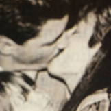 rephotographed found images of people kissing