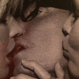 rephotographed found images of people kissing