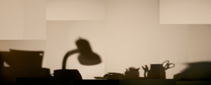 collaged photographs to reconstruct shadows in a room